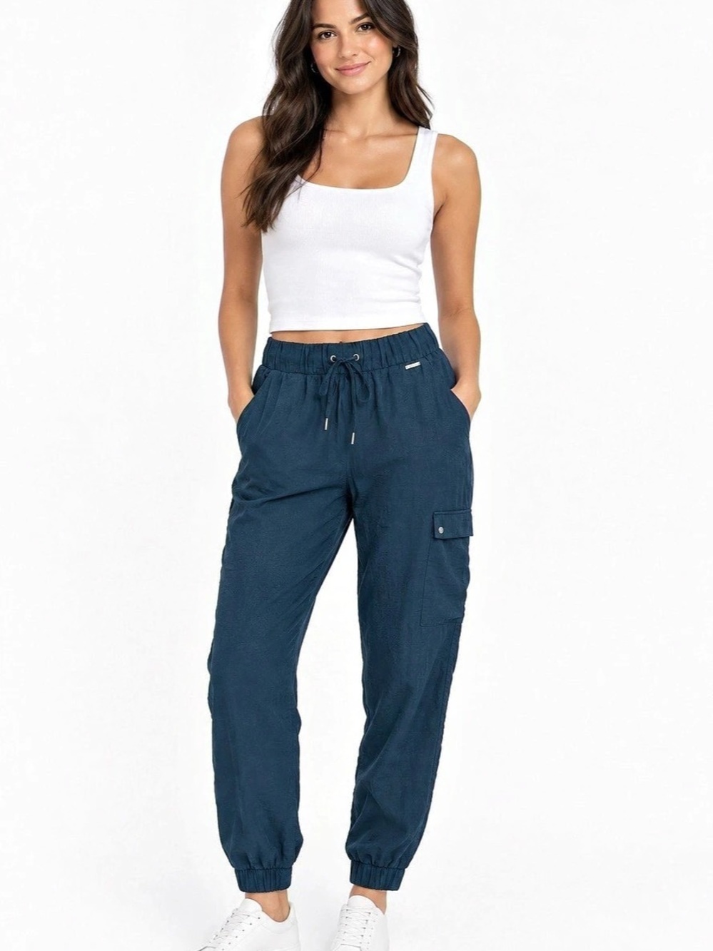 Sweaty Betty Boyfriend Cargo Jogger Women's Navy Blue Jogger Pants
